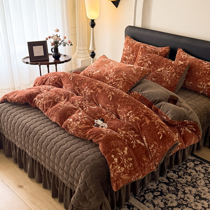 91家纺网 家纺一手货源 找家纺 （总）金盛皇朝家纺 2025新款高克重美拉德牛奶绒床单床盖单件三件四件套