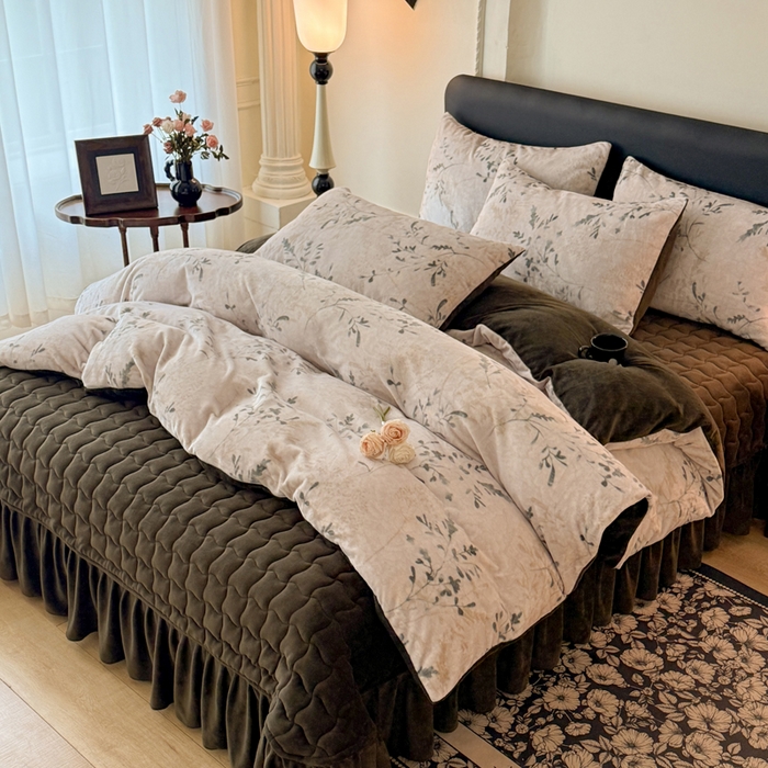 91家纺网 家纺一手货源 找家纺 （总）金盛皇朝家纺 2025新款高克重美拉德牛奶绒床单床盖单件三件四件套