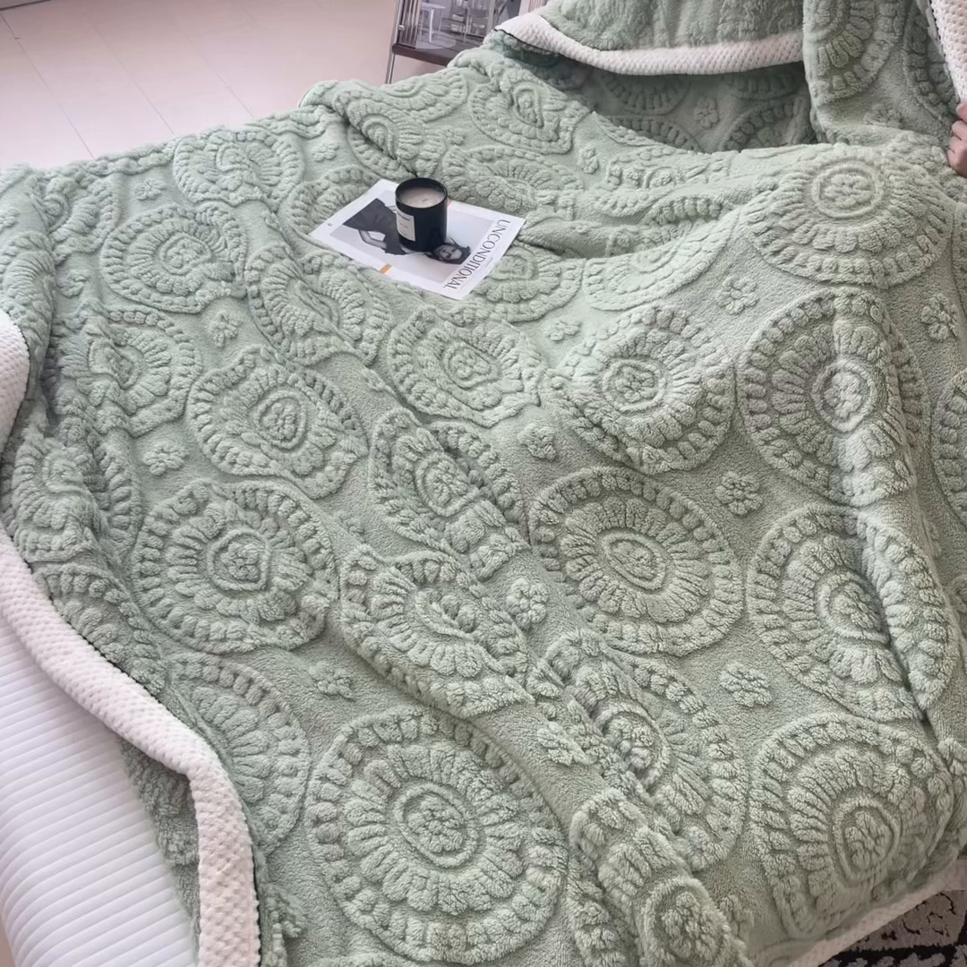 91家纺网 家纺一手货源 找家纺 （总）乐家欣 2025新款A类花朵塔芙绒毛毯