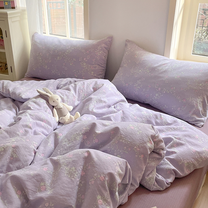 91家纺网 家纺一手货源 找家纺 （总）澜妃 2025新款云感提花双层纱四件套