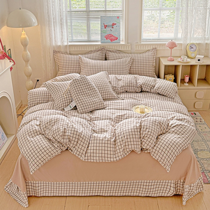 91家纺网 家纺一手货源 找家纺 （总）梦莱斯 2025新款韩国小布袋古法云感棉四件套