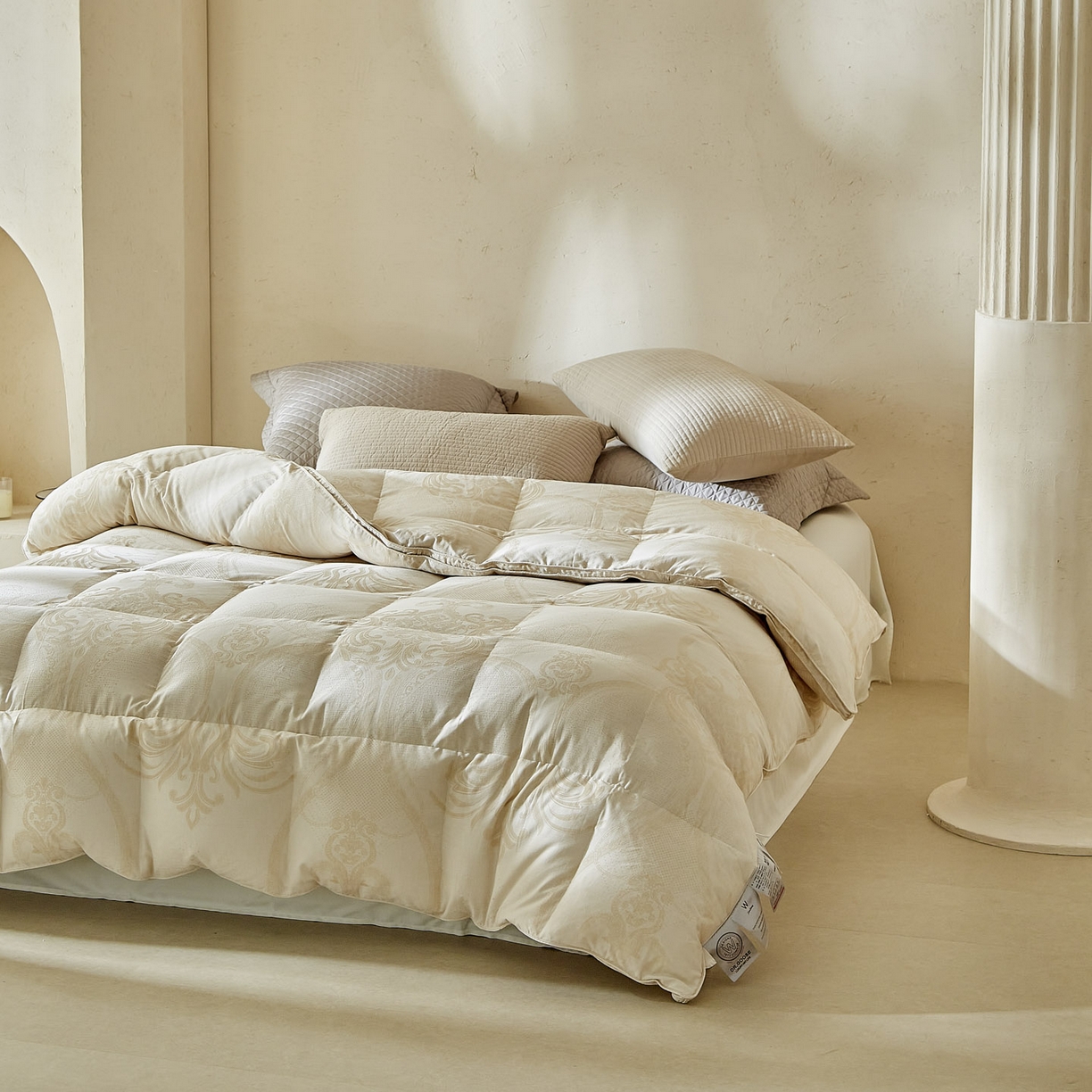 91家纺网 家纺一手货源 找家纺 （总）暖羽屋羽绒馆 2025新款绒子含量95白鹅绒被芯 羽绒被子2米双人冬被婚庆鹅绒被春秋被