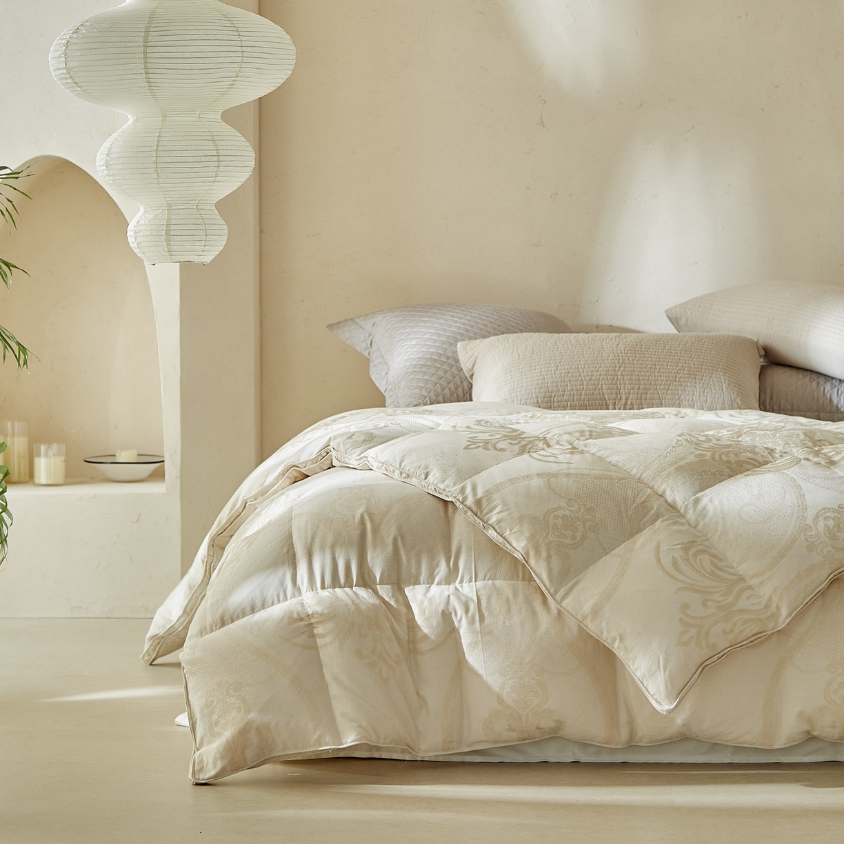 91家纺网 家纺一手货源 找家纺 （总）暖羽屋羽绒馆 2025新款绒子含量95白鹅绒被芯 羽绒被子2米双人冬被婚庆鹅绒被春秋被