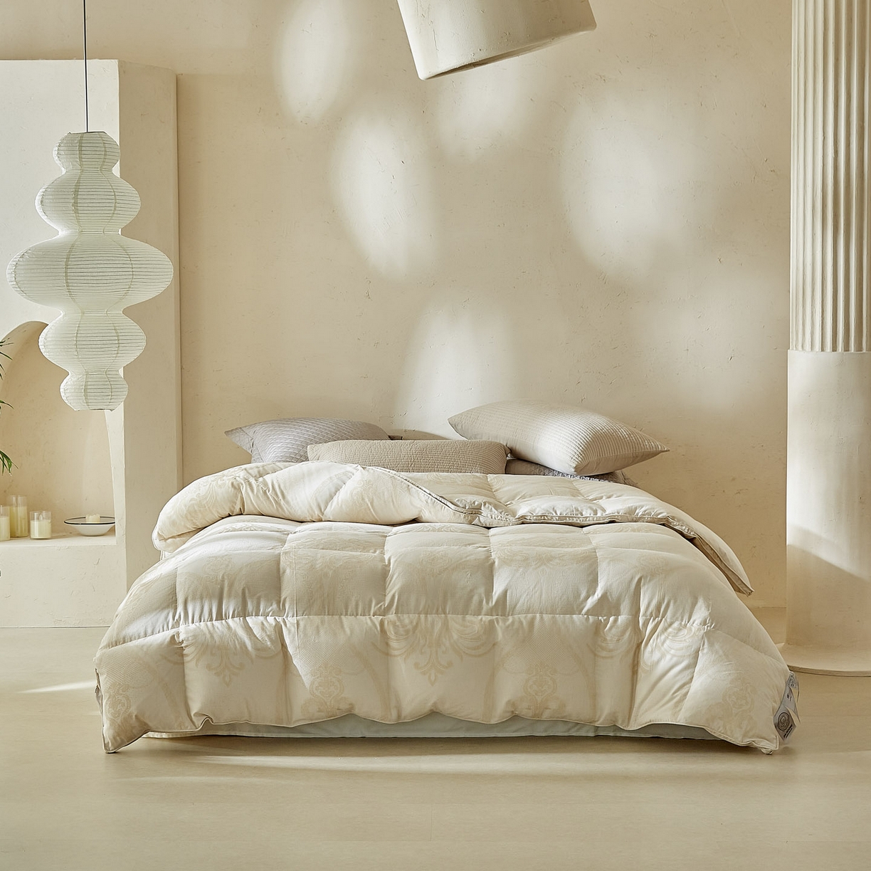 91家纺网 家纺一手货源 找家纺 （总）暖羽屋羽绒馆 2025新款绒子含量95白鹅绒被芯 羽绒被子2米双人冬被婚庆鹅绒被春秋被