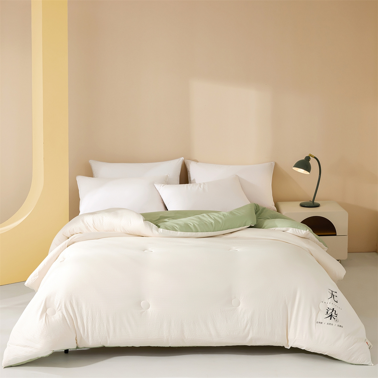 91家纺网 家纺一手货源 找家纺 小叮当家纺仓储工厂店 2025新款亲肤舒适A类水洗棉原棉大豆被被子被芯-无染 无染-奶昔白