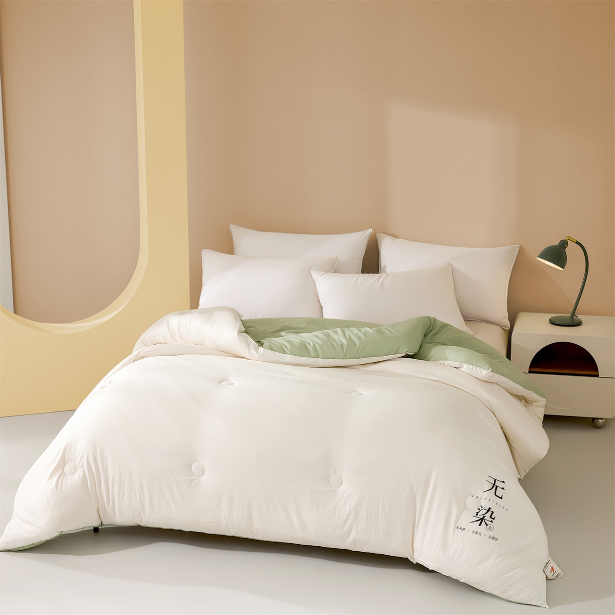 91家纺网 家纺一手货源 找家纺 小叮当家纺仓储工厂店 2025新款亲肤舒适A类水洗棉原棉大豆被被子被芯-无染 无染-奶昔白