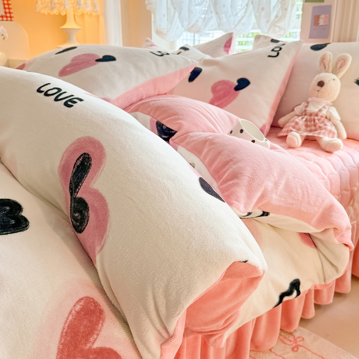 91家纺网 家纺一手货源 找家纺 （总）金盛皇朝家纺 2025新款高克重印花牛奶绒床单床盖单件三件四件套