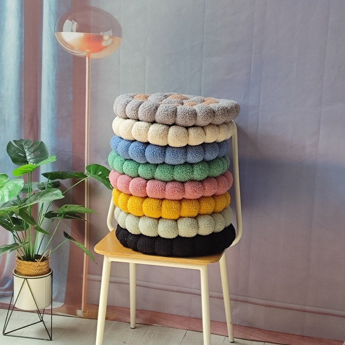 （总）李帅家居 2025新款甜圈编织饼干坐垫抱枕靠垫沙发垫椅子垫毛绒玩偶垫子屁股垫