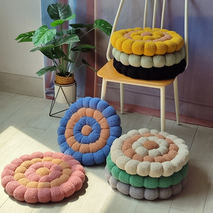 91家纺网 家纺一手货源 找家纺 （总）李帅家居 2025新款甜圈编织饼干坐垫抱枕靠垫沙发垫椅子垫毛绒玩偶垫子屁股垫