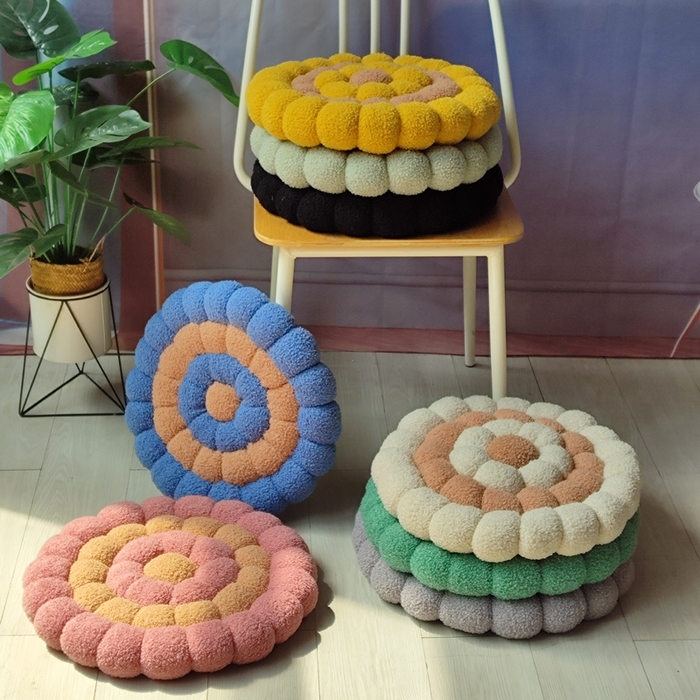 91家纺网 家纺一手货源 找家纺 （总）李帅家居 2025新款甜圈编织饼干坐垫抱枕靠垫沙发垫椅子垫毛绒玩偶垫子屁股垫