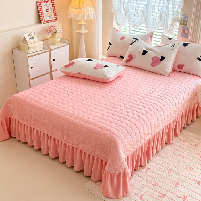 91家纺网 家纺一手货源 找家纺 （总）金盛皇朝家纺 2025新款高克重印花牛奶绒床单床盖单件三件四件套