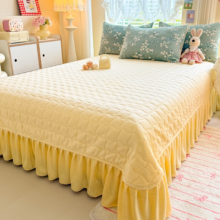 91家纺网 家纺一手货源 找家纺 金盛皇朝家纺 2025新款高克重印花牛奶绒床单床盖单件三件四件套 花漾织梦