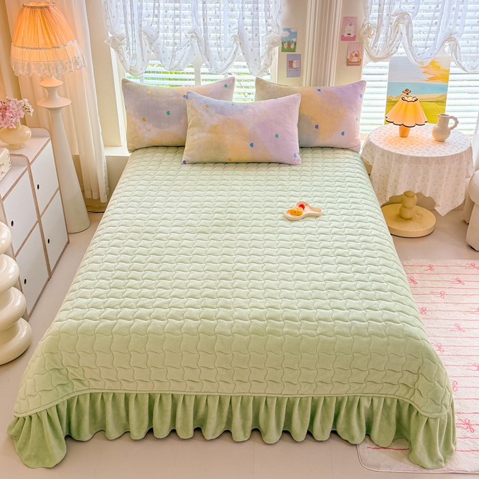 91家纺网 家纺一手货源 找家纺 金盛皇朝家纺 2025新款高克重印花牛奶绒床单床盖单件三件四件套 梦幻彩心