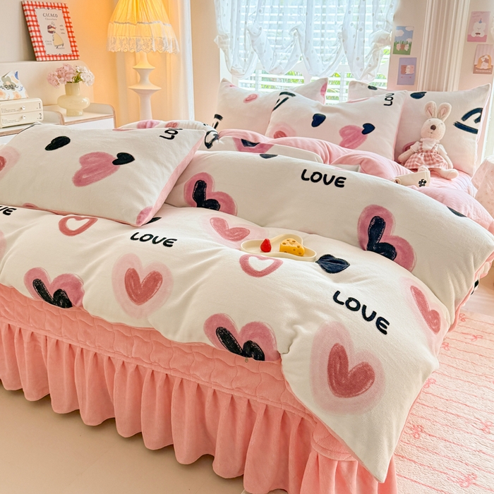 91家纺网 家纺一手货源 找家纺 （总）金盛皇朝家纺 2025新款高克重印花牛奶绒床单床盖单件三件四件套