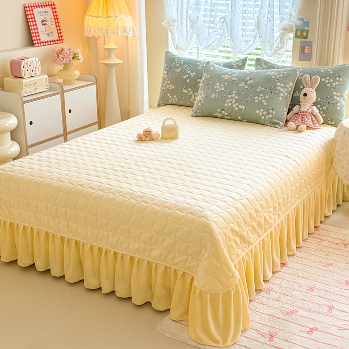 91家纺网 家纺一手货源 找家纺 金盛皇朝家纺 2025新款高克重印花牛奶绒床单床盖单件三件四件套 花漾织梦