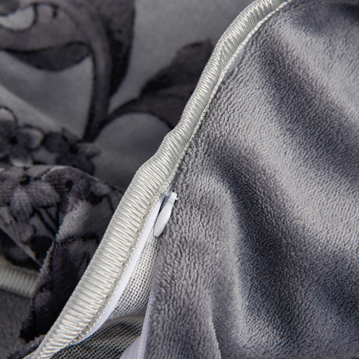 91家纺网 家纺一手货源 找家纺 沐妍家纺 2025新款8斤加厚保暖金貂绒牛奶绒印花四件套 莫兰迪