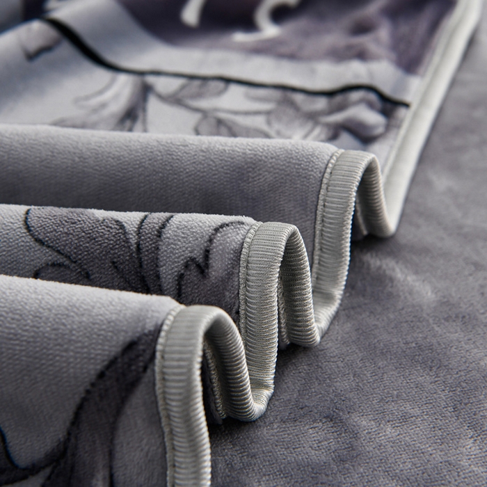 91家纺网 家纺一手货源 找家纺 沐妍家纺 2025新款8斤加厚保暖金貂绒牛奶绒印花四件套 莫兰迪