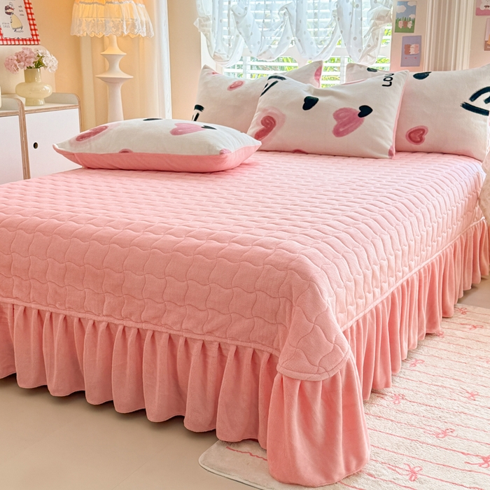 91家纺网 家纺一手货源 找家纺 （总）金盛皇朝家纺 2025新款高克重印花牛奶绒床单床盖单件三件四件套