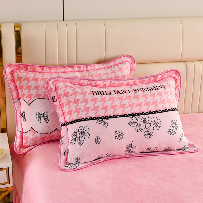 91家纺网 家纺一手货源 找家纺 沐妍家纺 2025新款8斤加厚保暖金貂绒牛奶绒印花四件套 赛琳娜