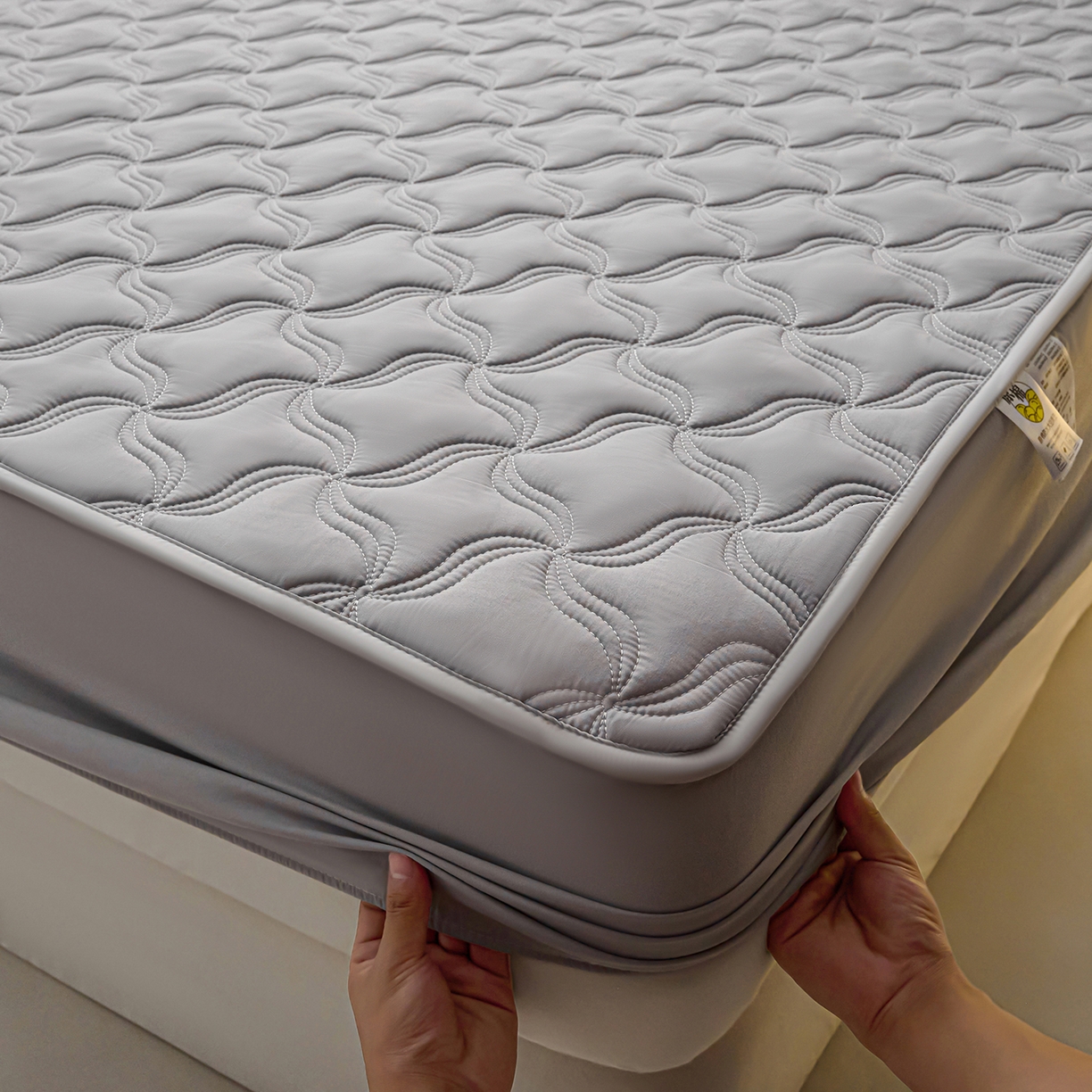 （总）小叮当家纺仓储工厂店 2025新款A类原棉大豆防水床笠单品床笠单件单床笠隔尿夹棉床笠床垫保护罩外贸跨境