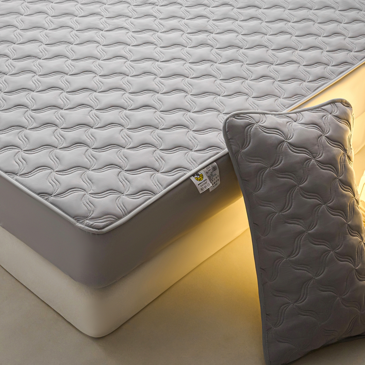 91家纺网 家纺一手货源 找家纺 （总）小叮当家纺仓储工厂店 2025新款A类原棉大豆防水床笠单品床笠单件单床笠隔尿夹棉床笠床垫保护罩外贸跨境