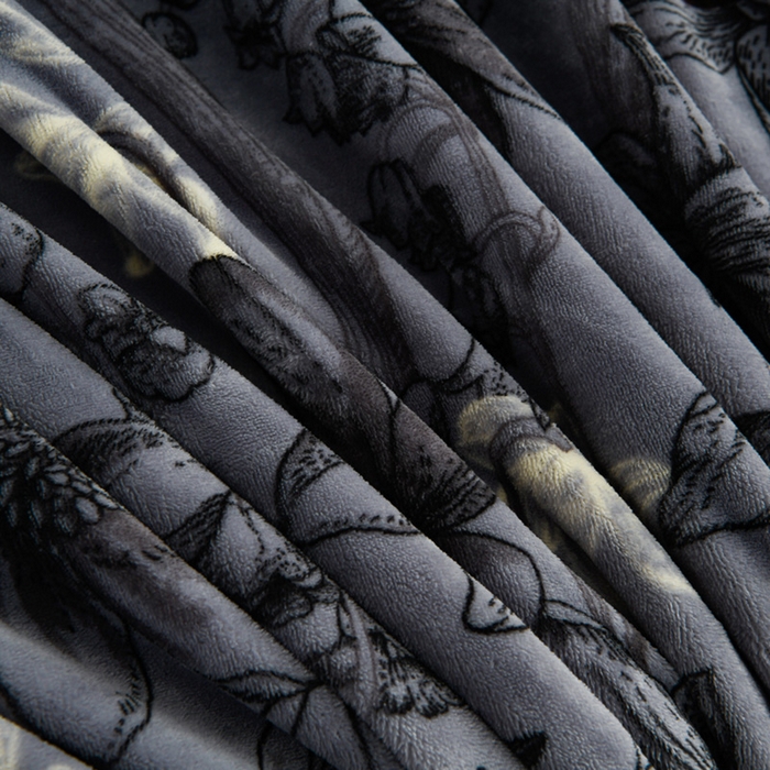 91家纺网 家纺一手货源 找家纺 沐妍家纺 2025新款8斤加厚保暖金貂绒牛奶绒印花四件套 雅韵