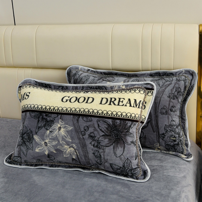 91家纺网 家纺一手货源 找家纺 沐妍家纺 2025新款8斤加厚保暖金貂绒牛奶绒印花四件套 雅韵