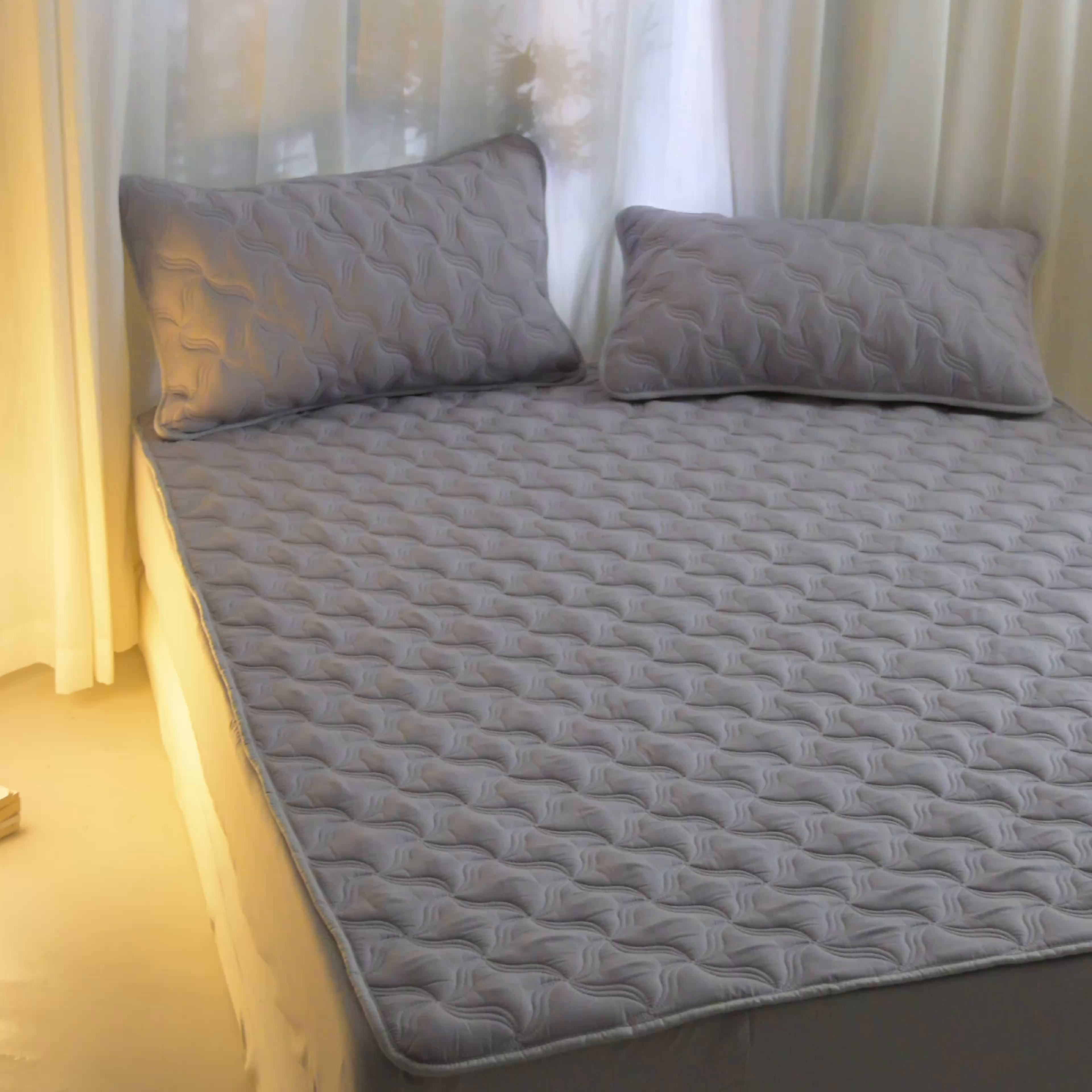 91家纺网 家纺一手货源 找家纺 （总）小叮当家纺仓储工厂店 2025新款A类原棉大豆防水床笠单品床笠单件单床笠隔尿夹棉床笠床垫保护罩外贸跨境