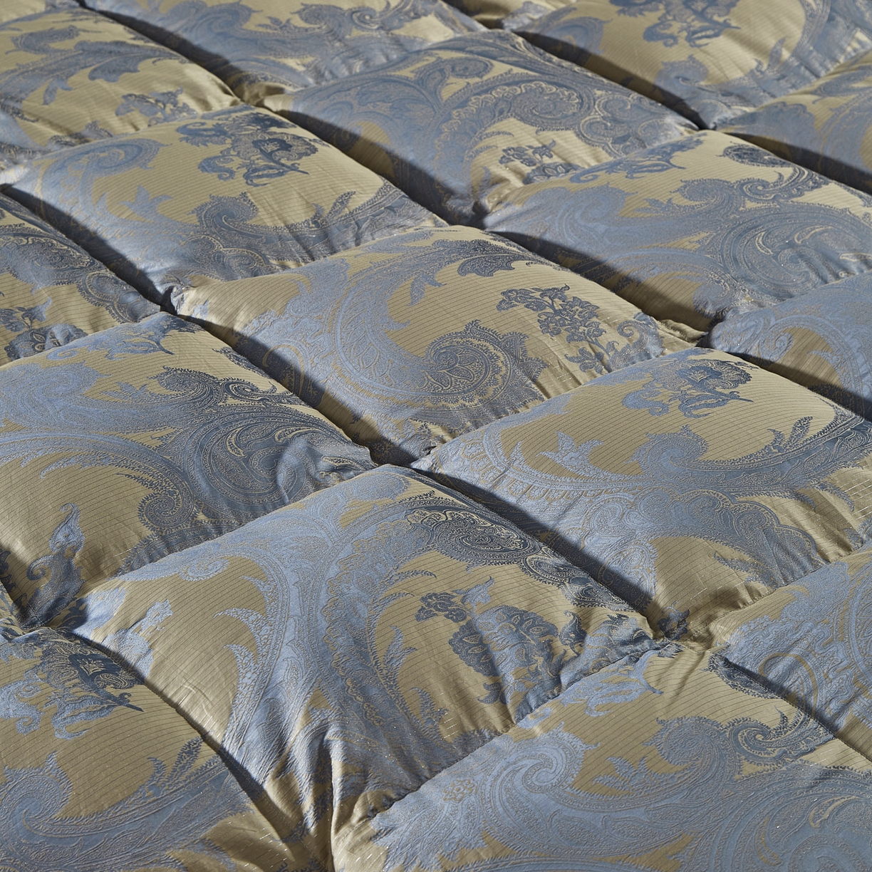 91家纺网 家纺一手货源 找家纺 暖羽屋羽绒馆 2025新款95鹅绒被180s大提花 带质检 婚庆双人羽绒被芯 2米羽绒被子 D浮云 蓝