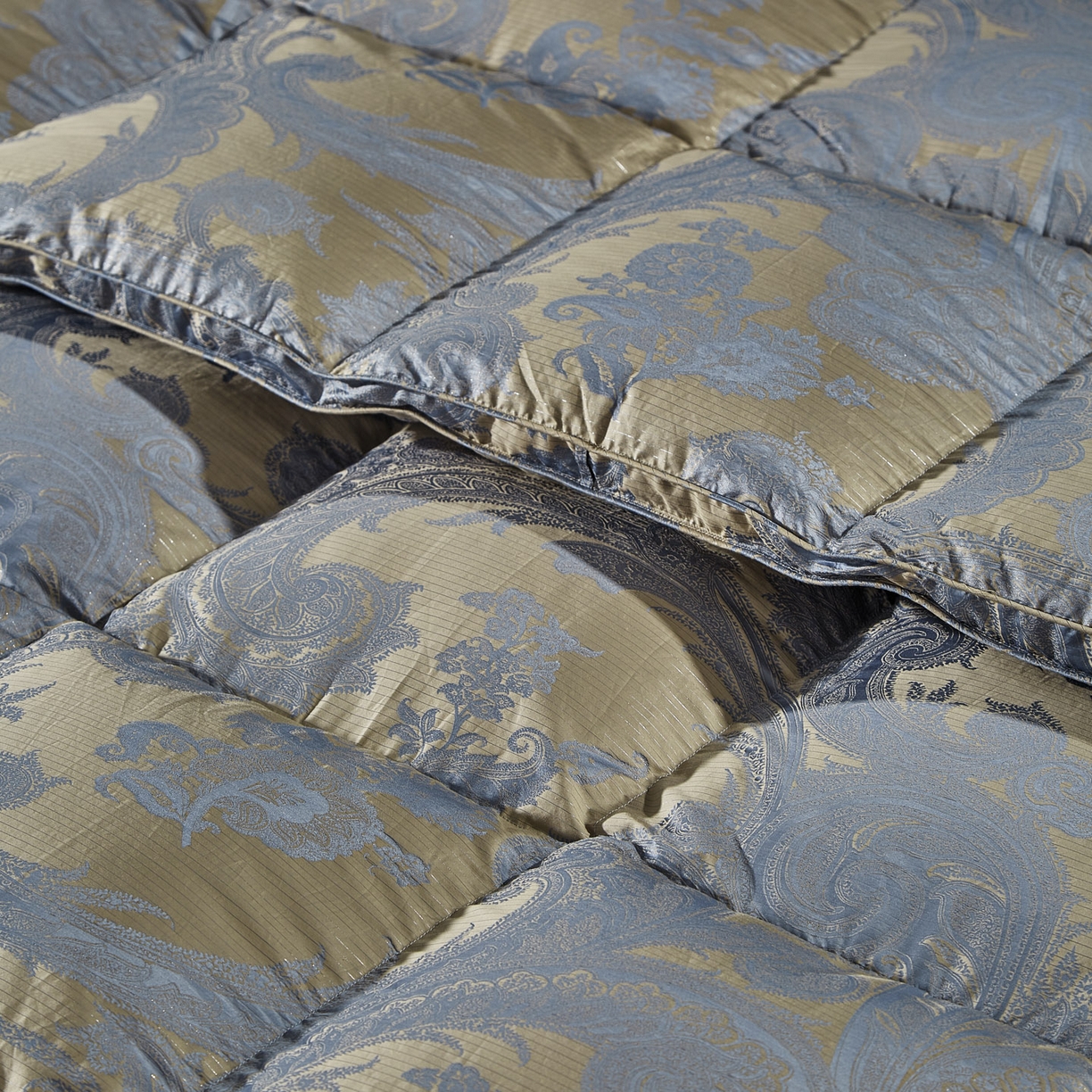 91家纺网 家纺一手货源 找家纺 暖羽屋羽绒馆 2025新款95鹅绒被180s大提花 带质检 婚庆双人羽绒被芯 2米羽绒被子 D浮云 蓝