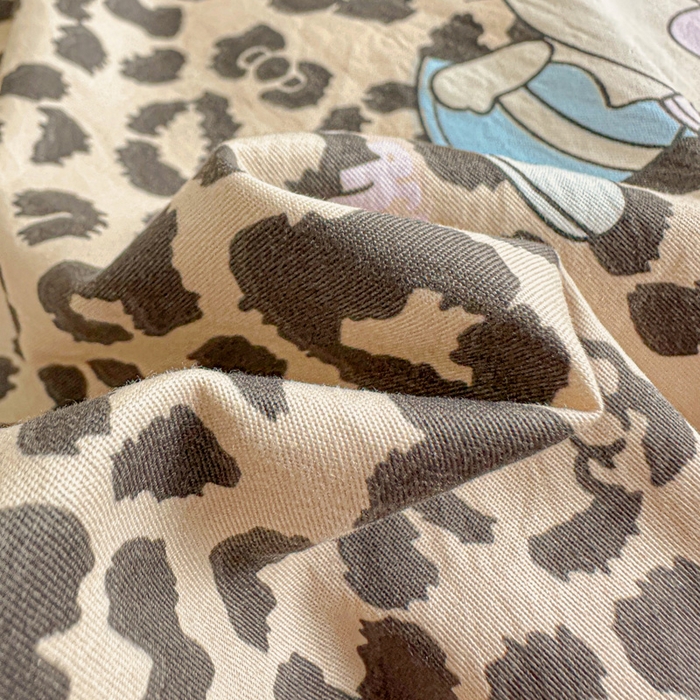 91家纺网 家纺一手货源 找家纺 梦莱斯 2025新款韩国小布袋古法云感棉四件套 豹纹