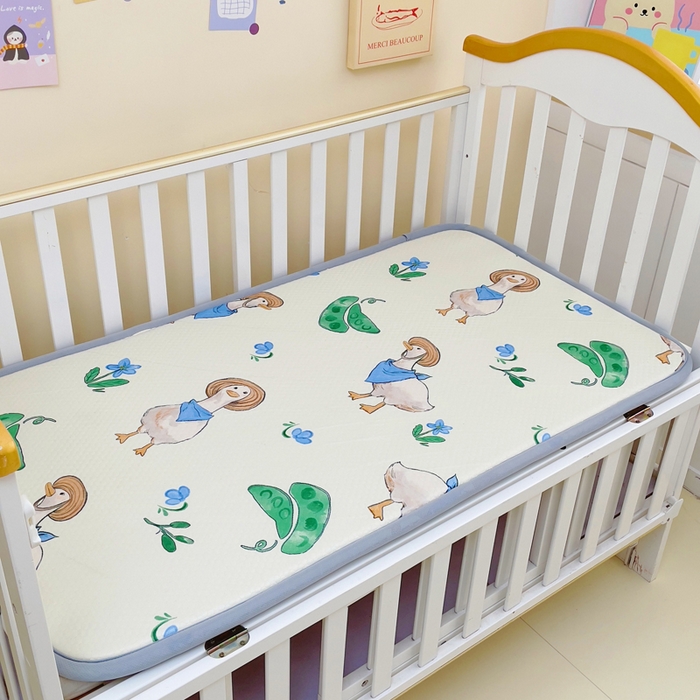 91家纺网 家纺一手货源 找家纺 （总）小叮当家纺仓储工厂店 2025新款A版冰豆豆B版针织婴童双面两用床垫床褥