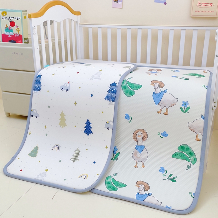 91家纺网 家纺一手货源 找家纺 （总）小叮当家纺仓储工厂店 2025新款A版冰豆豆B版针织婴童双面两用床垫床褥