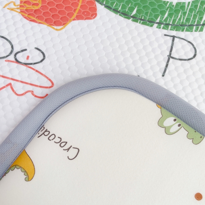 91家纺网 家纺一手货源 找家纺 小叮当家纺仓储工厂店 2025新款A版冰豆豆B版针织婴童双面两用床垫床褥 恐龙