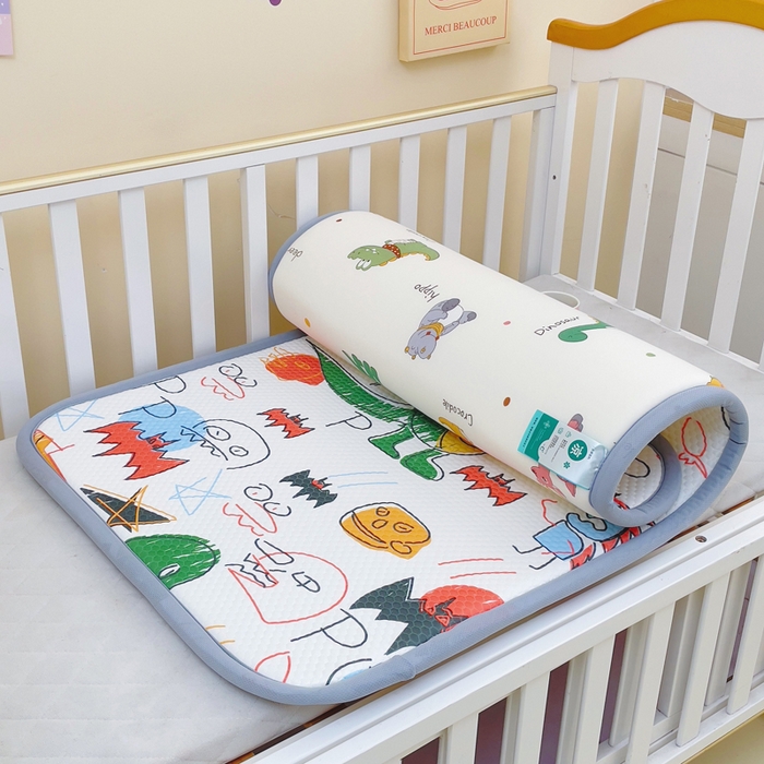 91家纺网 家纺一手货源 找家纺 （总）小叮当家纺仓储工厂店 2025新款A版冰豆豆B版针织婴童双面两用床垫床褥