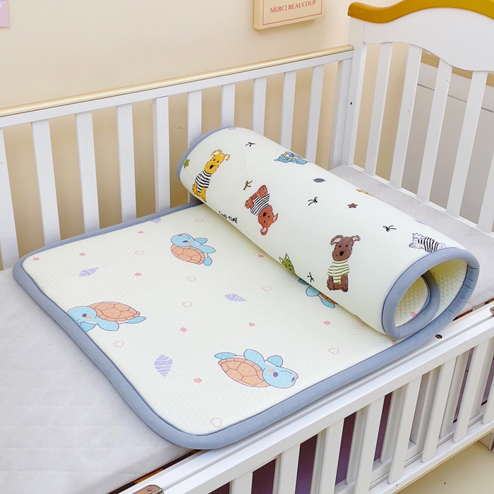 小叮当家纺仓储工厂店 2025新款A版冰豆豆B版针织婴童双面两用床垫床褥 小乌龟