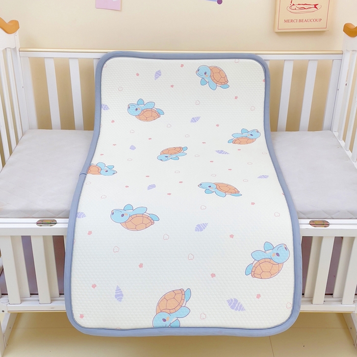 91家纺网 家纺一手货源 找家纺 小叮当家纺仓储工厂店 2025新款A版冰豆豆B版针织婴童双面两用床垫床褥 小乌龟