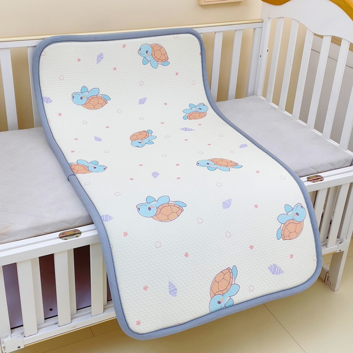 91家纺网 家纺一手货源 找家纺 小叮当家纺仓储工厂店 2025新款A版冰豆豆B版针织婴童双面两用床垫床褥 小乌龟