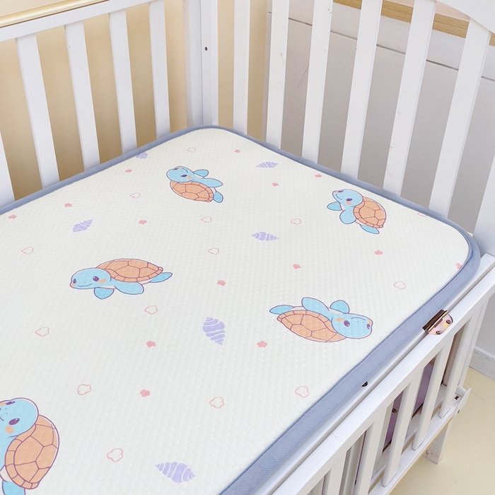 91家纺网 家纺一手货源 找家纺 小叮当家纺仓储工厂店 2025新款A版冰豆豆B版针织婴童双面两用床垫床褥 小乌龟