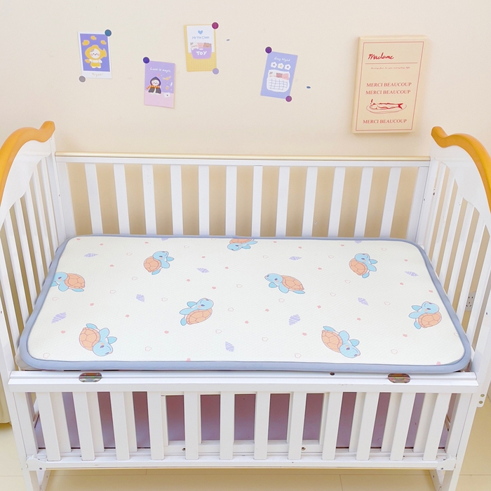 91家纺网 家纺一手货源 找家纺 小叮当家纺仓储工厂店 2025新款A版冰豆豆B版针织婴童双面两用床垫床褥 小乌龟