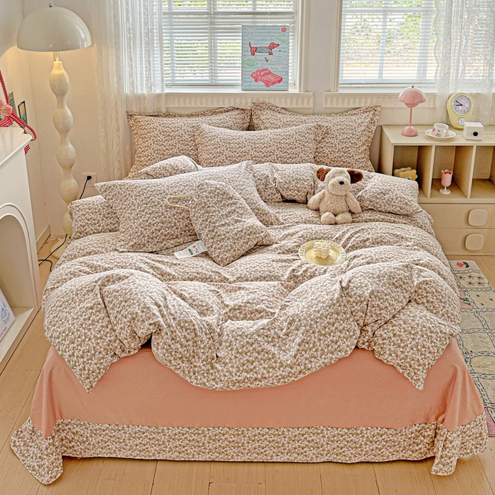 梦莱斯 2025新款韩国小布袋古法云感棉四件套 满山遍野