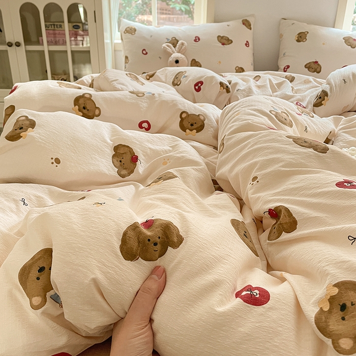 91家纺网 家纺一手货源 找家纺 （总）澜妃 2025新款云感提花双层纱四件套