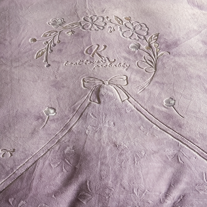 91家纺网 家纺一手货源 找家纺 保罗圣迪奥 2025新款230克全消光牛奶绒四件套-沐夏 沐夏-紫色