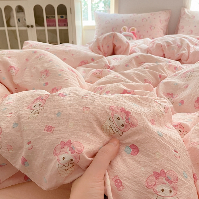 91家纺网 家纺一手货源 找家纺 （总）澜妃 2025新款云感提花双层纱四件套