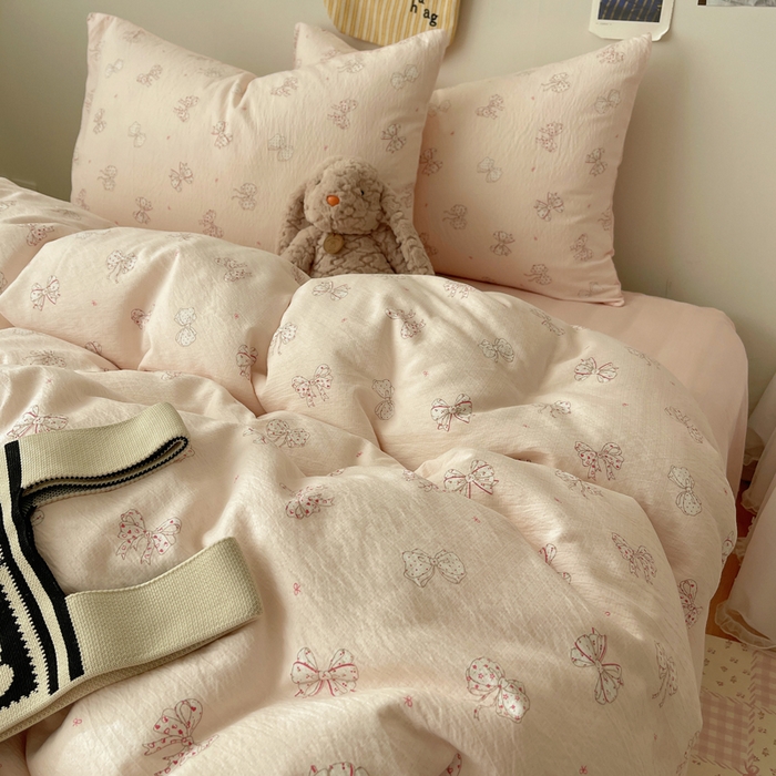 91家纺网 家纺一手货源 找家纺 （总）澜妃 2025新款云感提花双层纱四件套