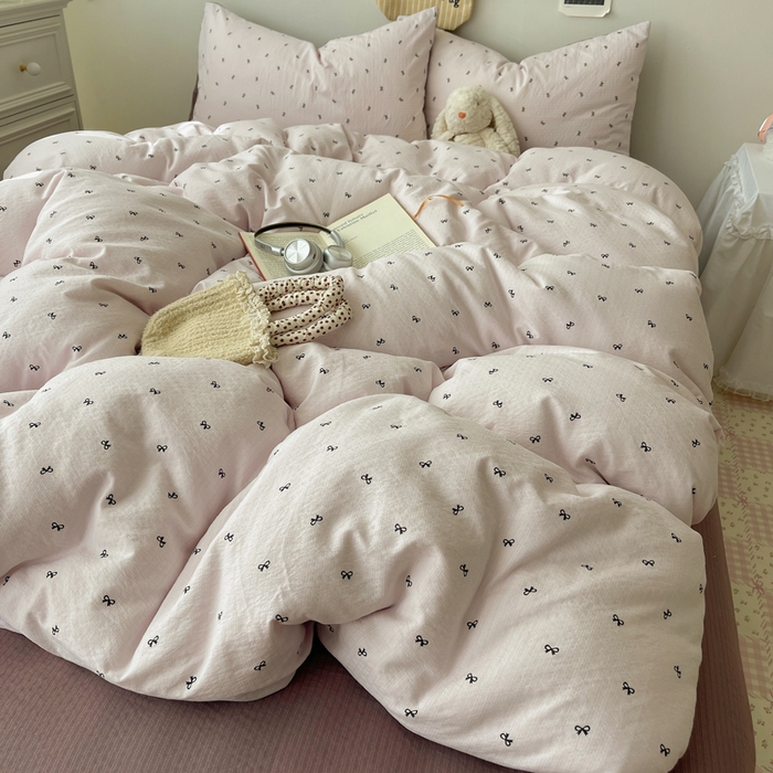 91家纺网 家纺一手货源 找家纺 （总）澜妃 2025新款云感提花双层纱四件套