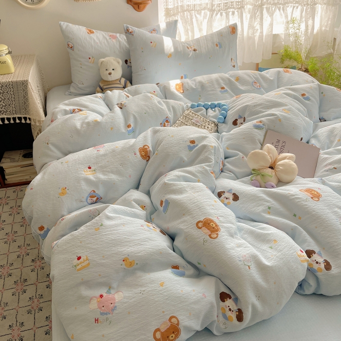 91家纺网 家纺一手货源 找家纺 （总）澜妃 2025新款云感提花双层纱四件套