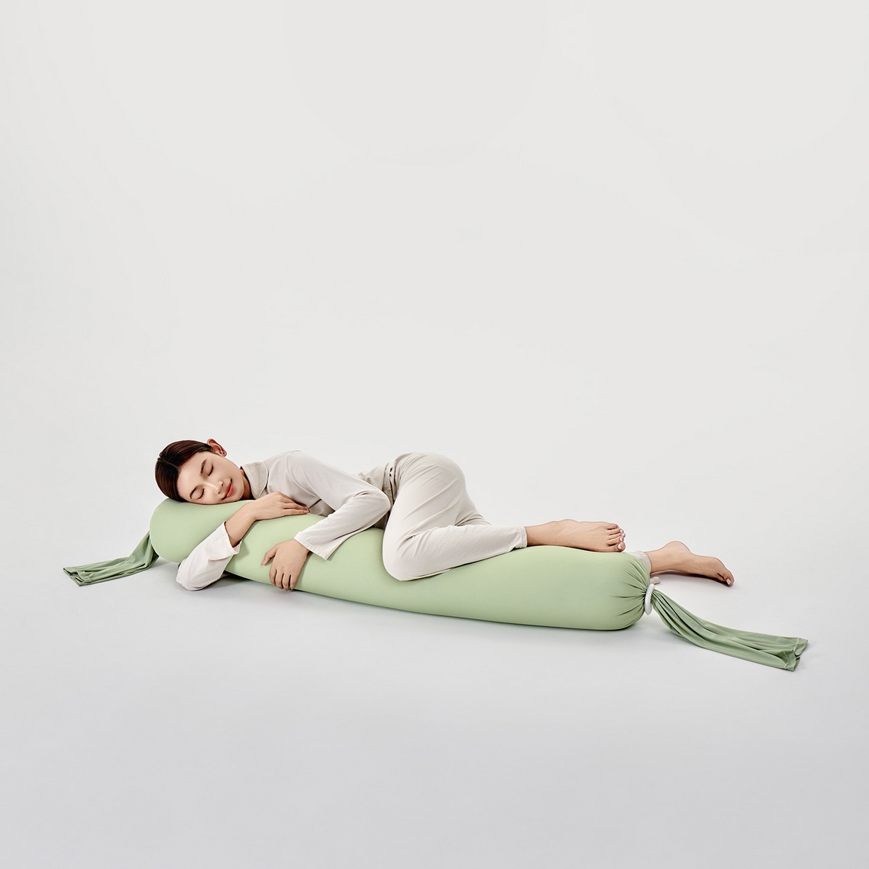 小叮当家纺仓储工厂店 2025新款儿童安抚枕懒人枕单身枕孕妇抱枕糖果枕多功能抱枕 糖果枕-绿色