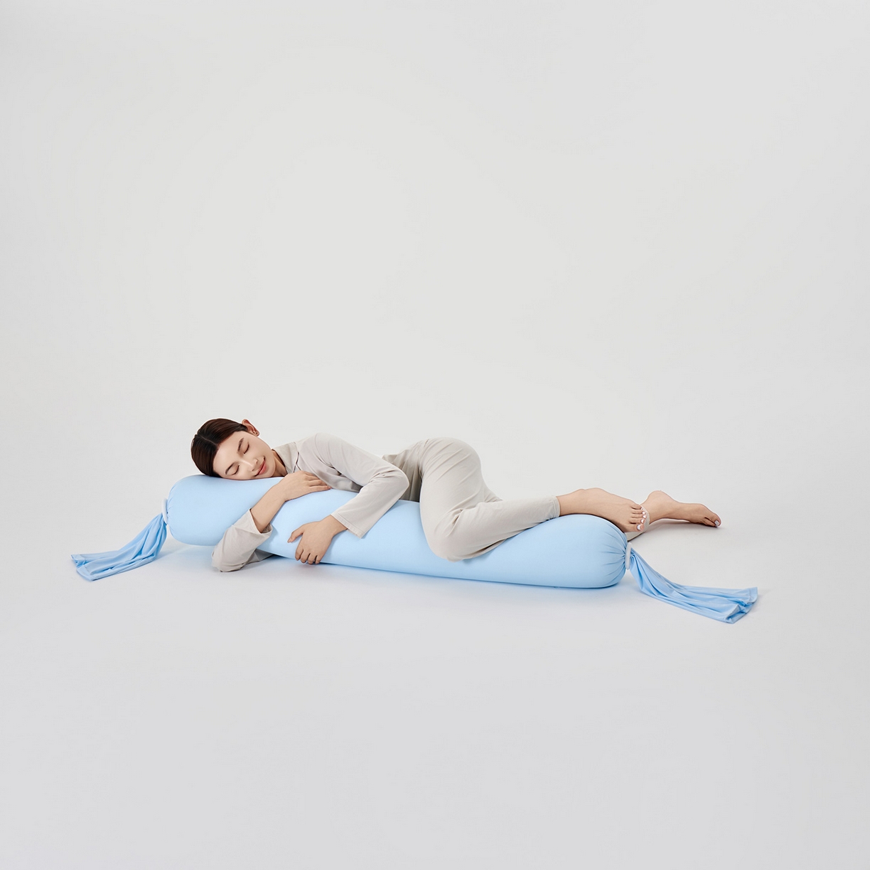 小叮当家纺仓储工厂店 2025新款儿童安抚枕懒人枕单身枕孕妇抱枕糖果枕多功能抱枕 糖果枕-蓝色