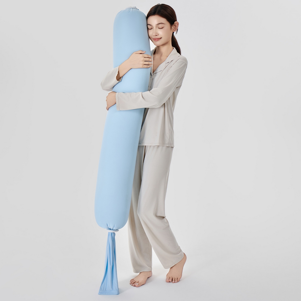 91家纺网 家纺一手货源 找家纺 小叮当家纺仓储工厂店 2025新款儿童安抚枕懒人枕单身枕孕妇抱枕糖果枕多功能抱枕 糖果枕-蓝色